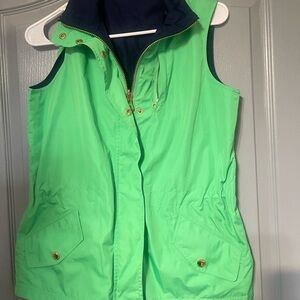 Ralph Lauren Vibrant Green Vest with Gold Accents size S